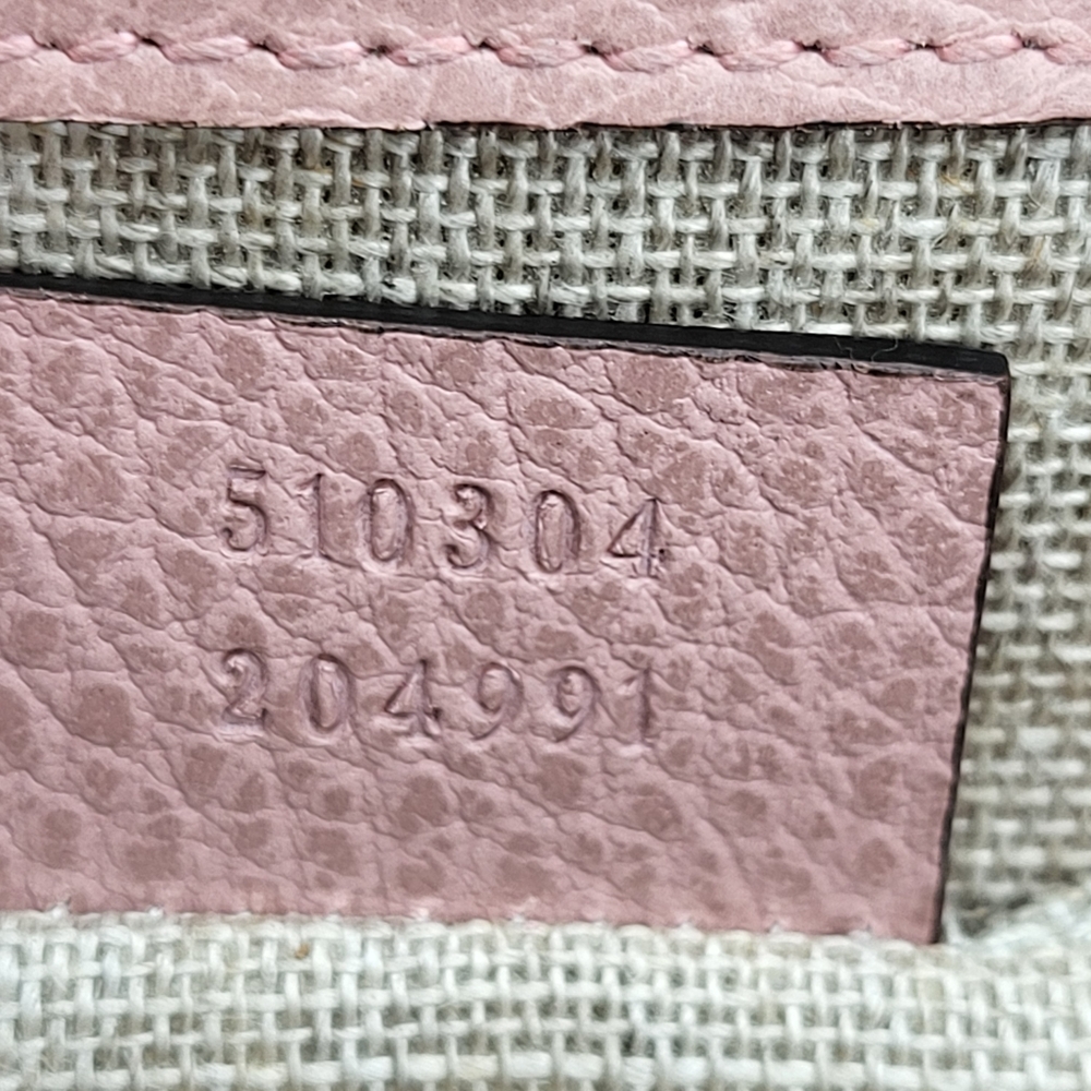 Gucci Interlock GG logo soft Pink Crossbody Bag with Gold Chain - Picture 9 of 15